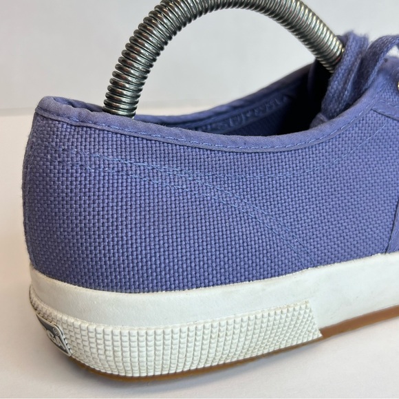 SUPERGA 2750 Cotu Classic Low Top Lace Up Canvas Sneakers Womens Sz 9 Deep Lilac - Picture 9 of 12